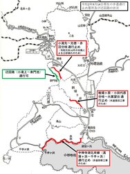 6月25日時点の通行止め歩道及び迂回路について