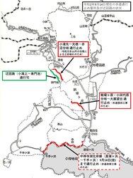 9月14日時点の通行止め歩道及び迂回路のお知らせ