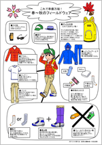 春～秋のフィールドウェアの説明図